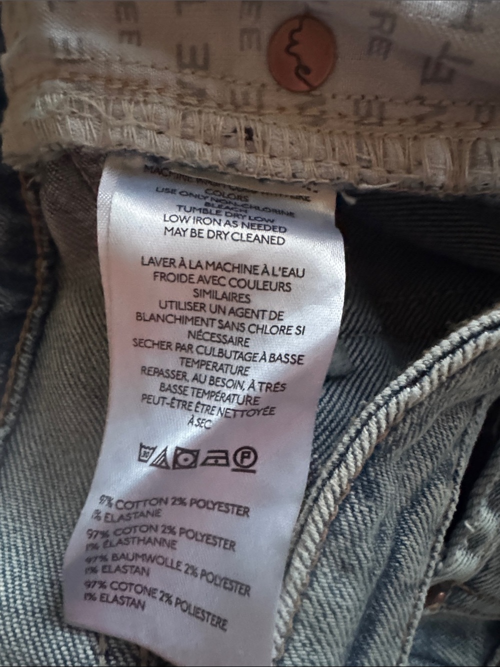 Free People We The Free Emre Flare Jeans Poppy Blue Size 28 - Picture 13 of 16